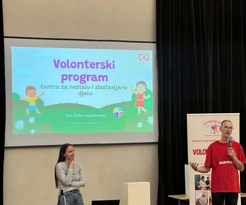 Susret volontera Školskog volonterskog kluba Otvoreno srce s voditeljicom Centra za nestalu i zlostavljanu djecu u Našicama